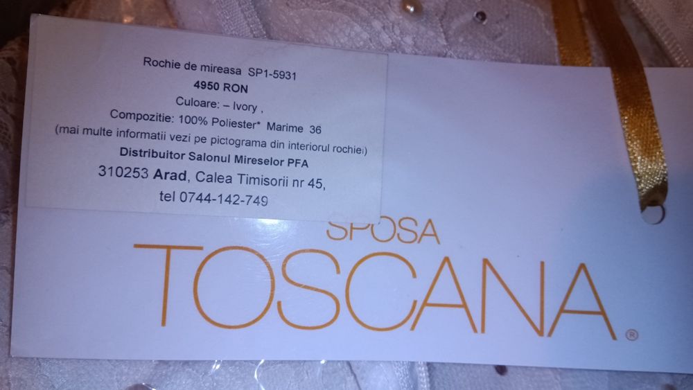 Vând rochie de mireasă