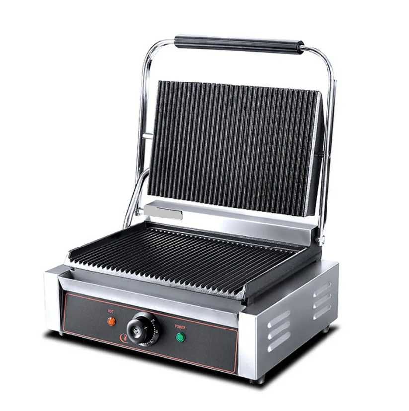 Grill panini,Gratar electric profesional cu suprafata striata 1800WNOU