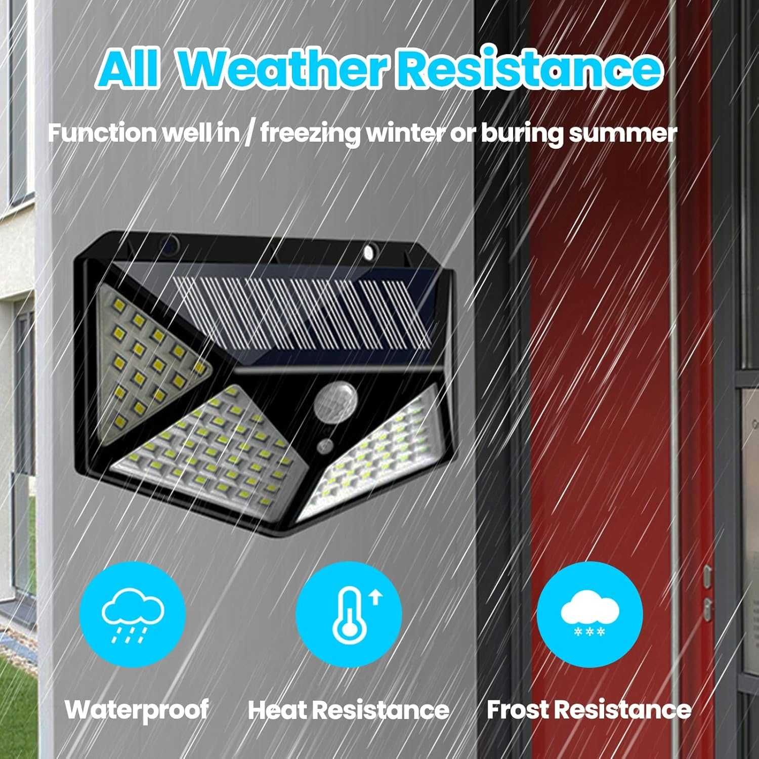 Lampa solara 100 LED COB cu senzor de miscare si amurg 600LM 3 moduri