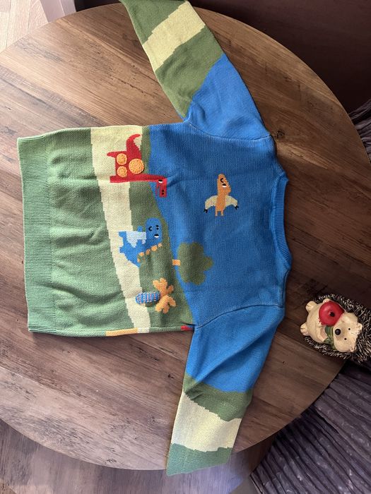 Зимен пуловер с динозаври Next -размер 3-4 години