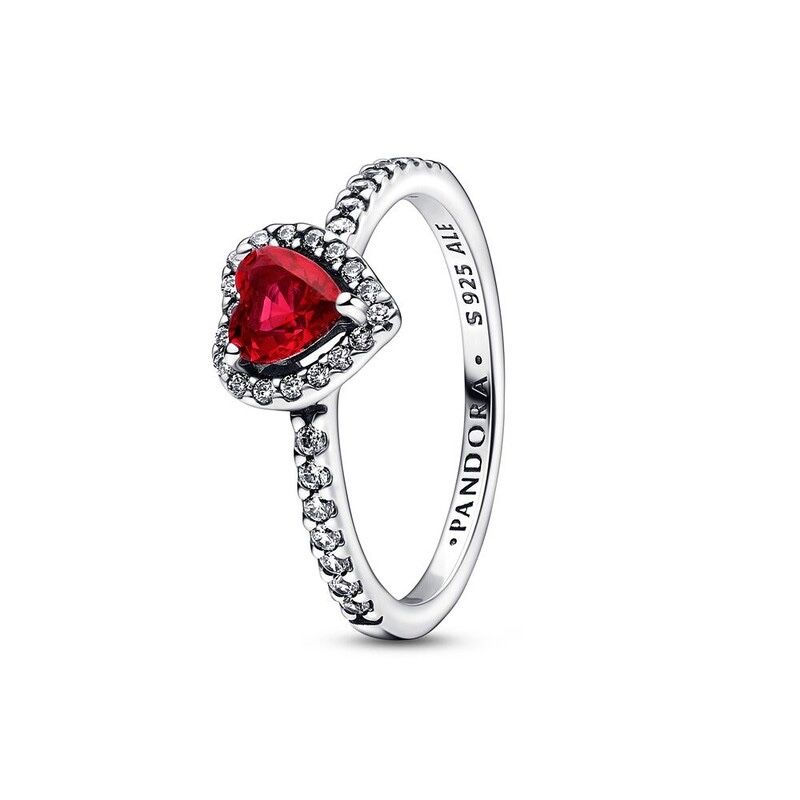 Кольцо Пандора Красное Сердце серебро 925 , Pandora uzuk kumush