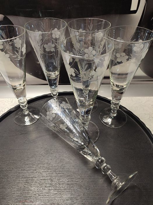 Винтажные фужеры "Свадебные".