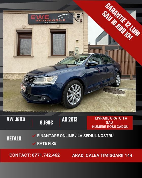 Volkswagen Jetta Rate Fixe Garantie 12 Luni Livrare Gratuita