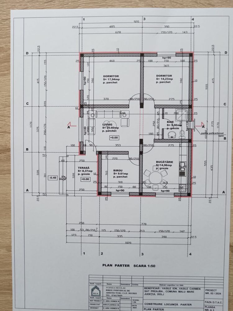 Casa 3 dormitoare pe parter damila selgros