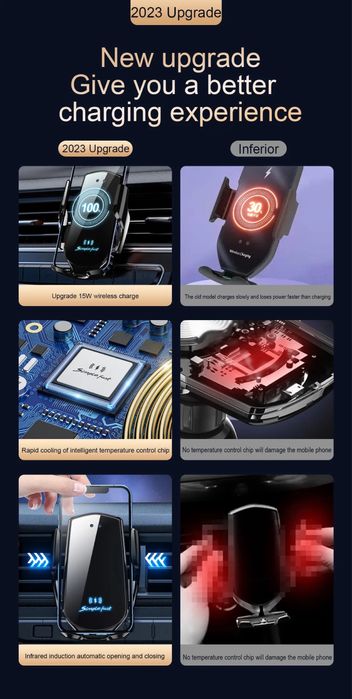 Simple fast безжично зарядно за автомобил за смартфони
