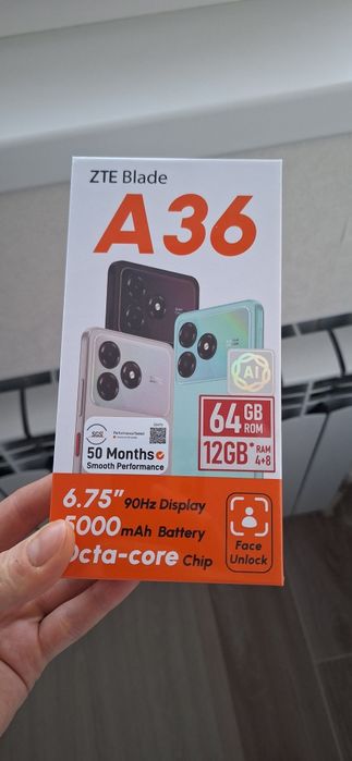 Продам телефон ZTE A36, новый