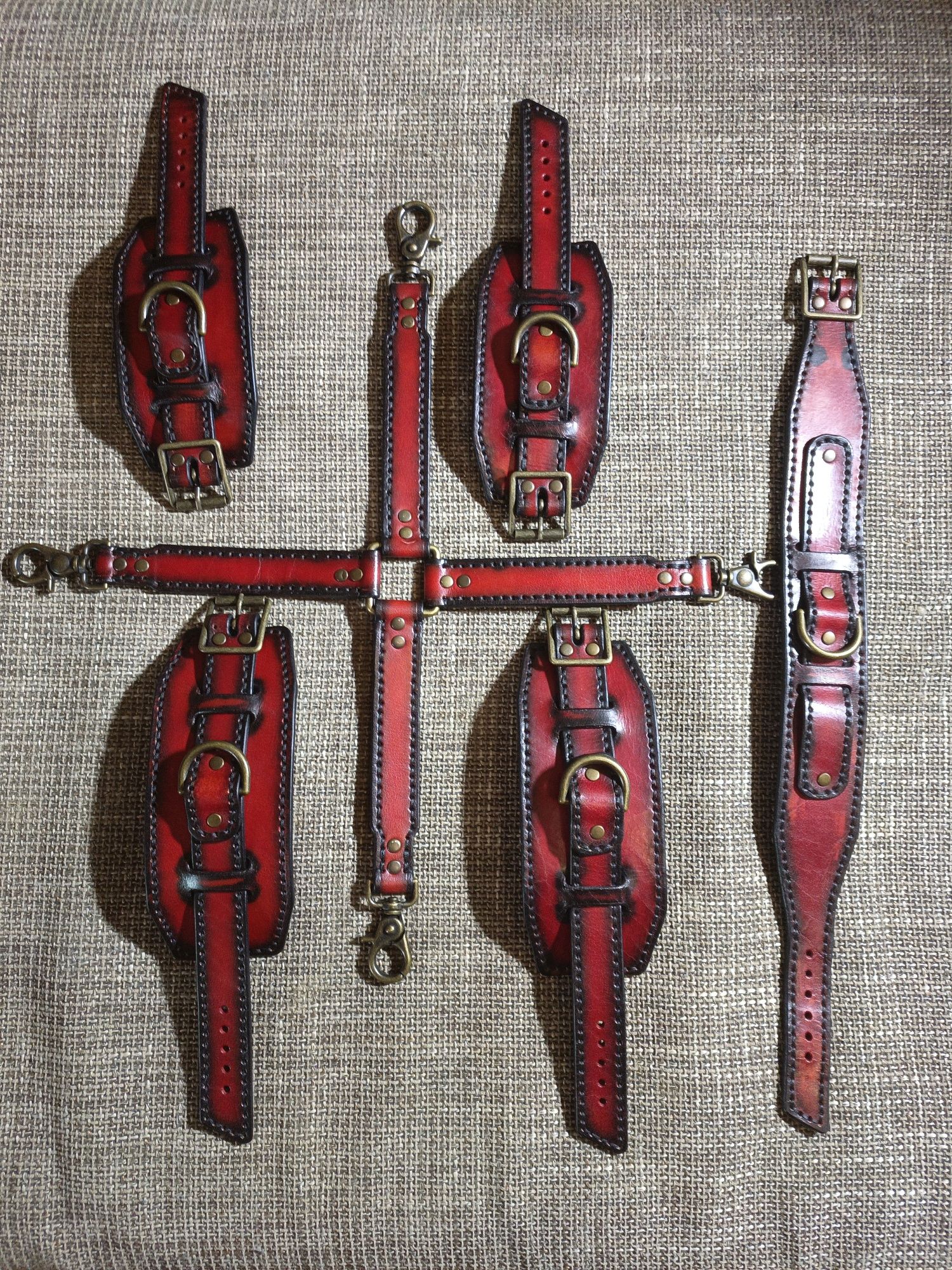 Set bondage, fetish, BDSM piele naturală, handmade