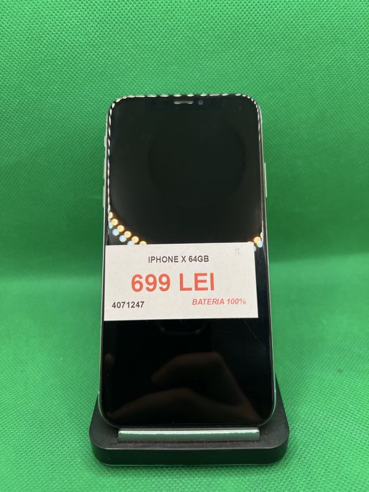 Iphone X 64GB, bateria 100%, Lazar Amanet Crangasi, 40712