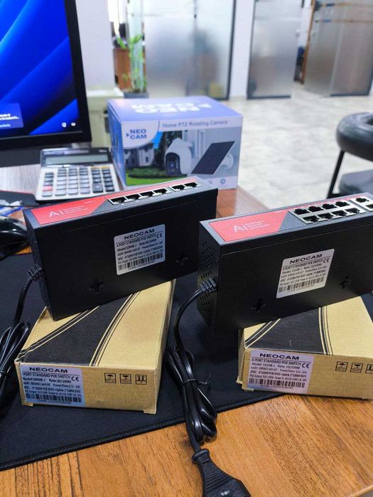 Продам POE switch 4 POE RJ45 + 2 Uplink 10\100M 52V 65W