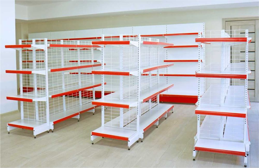 Стеллаж металлический сборный, полка стеллаж, полка металлическая asts