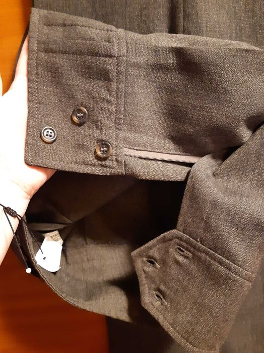 Pantaloni de lana, lungi, talie inalta