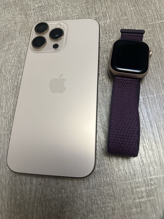 Iphone 16 pro max и часы apple watch 10 series 10mm