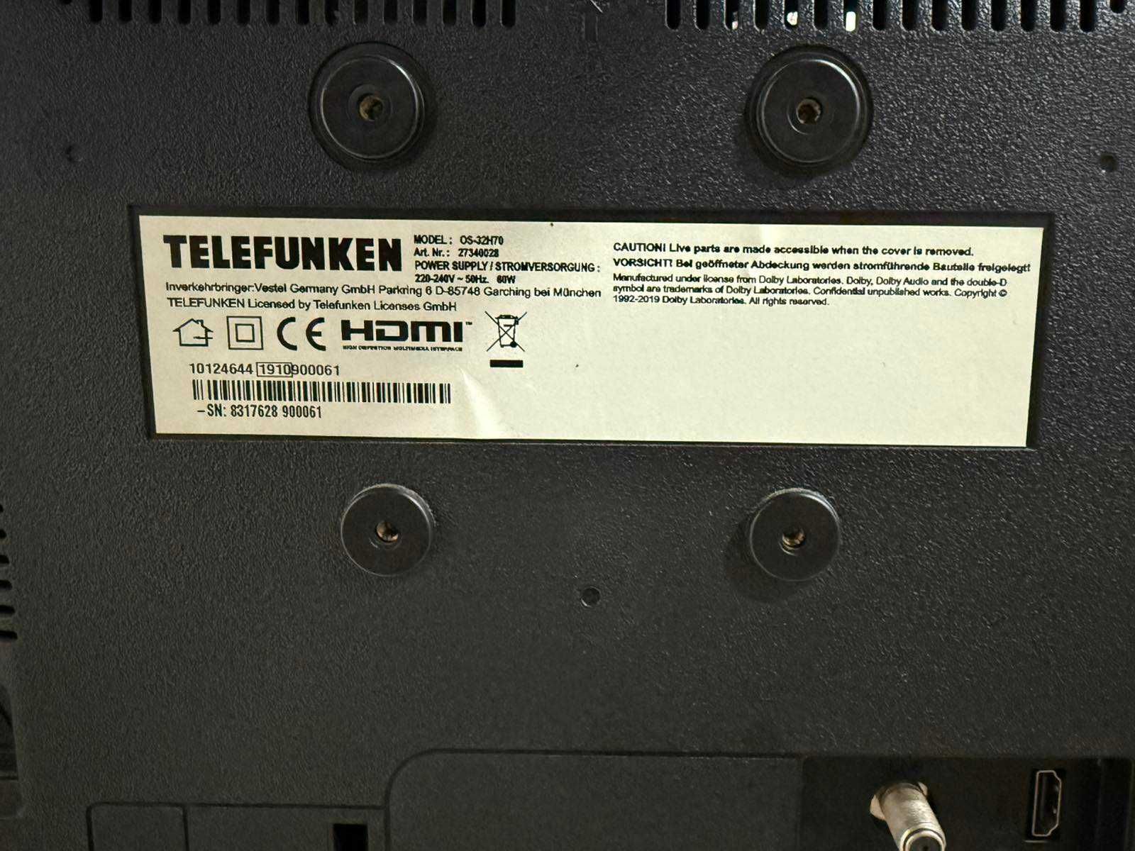 Продавам Телевизор Telefunken 32