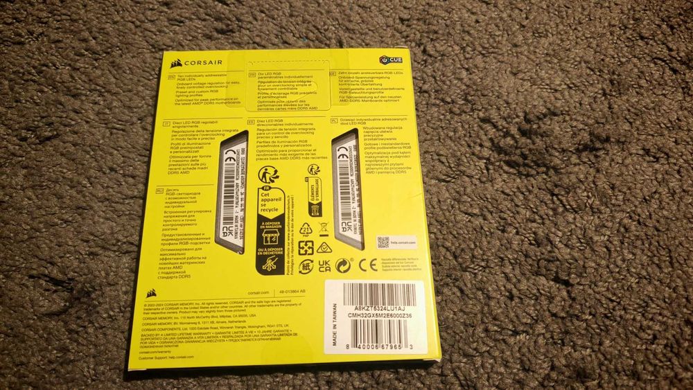 Рам памет Corsair Vengeance Rgb Ddr5, 32Gb (2X16Gb) 6000Mhz