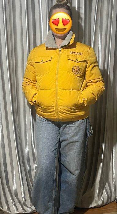 Куртка демисезонная. Желтая с вышивкой новая. Розовая  х/б б/у