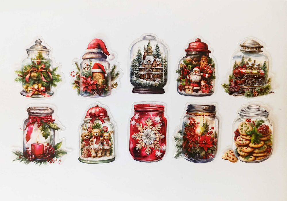 Комплект красиви коледни стикери - 50 бр.