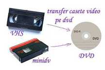 Transfer imagini de pe casete VHS, VHS- C, HI8, miniDV pe DVD