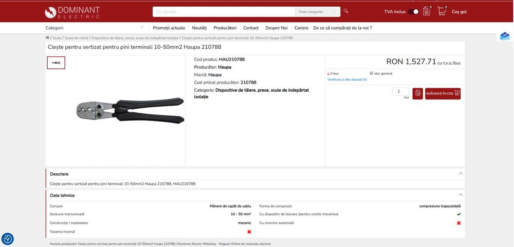 Haupa 210 788 cleste sertizat papuci electrici