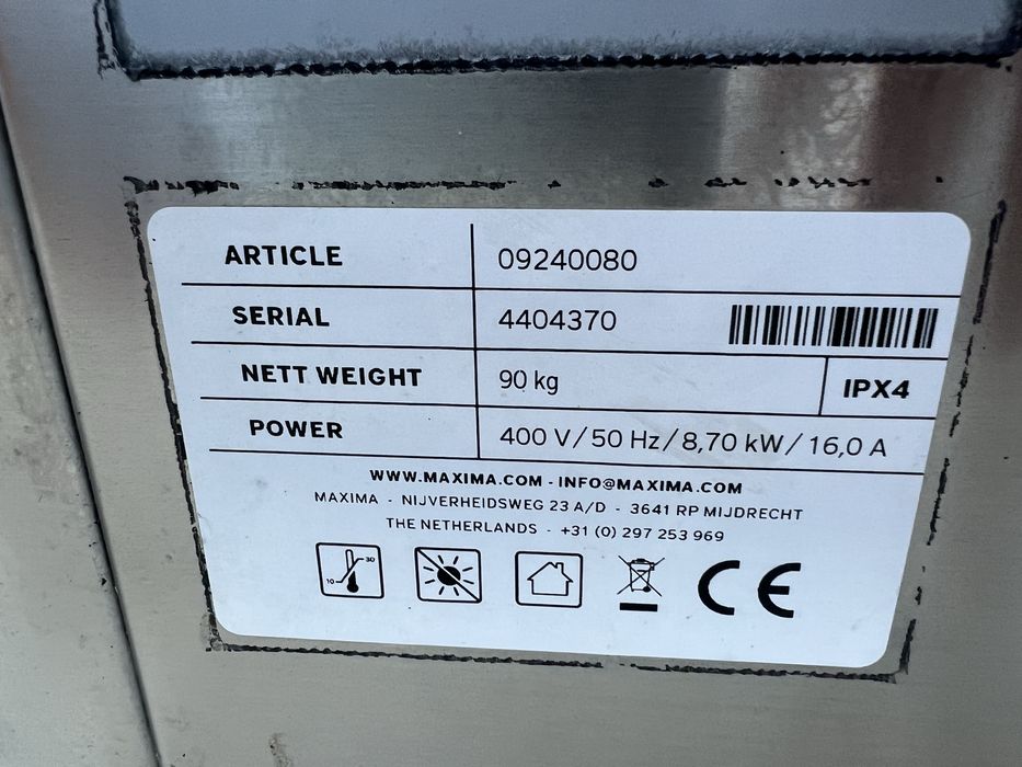 Masina vase cu capota - cos 50 x 50 - Italia-pompe incluse- 400v -2022