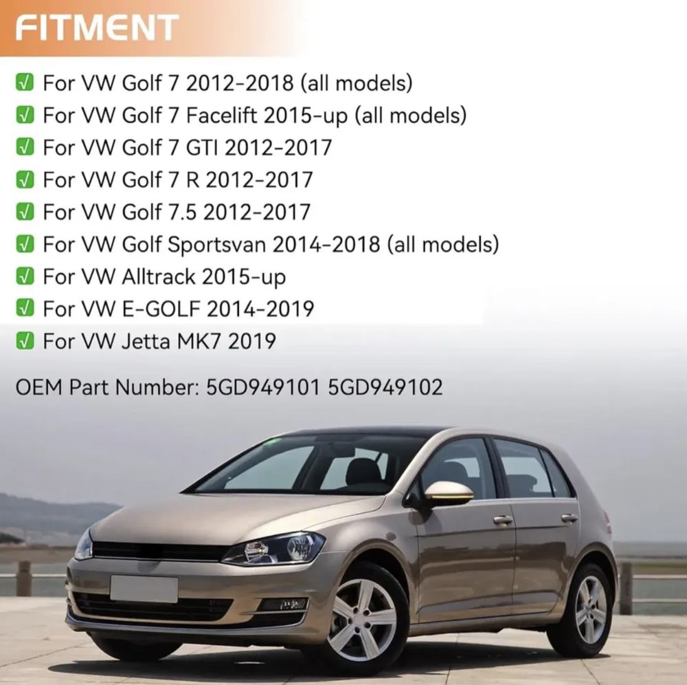 Semnalizari dinamice/secvențiale fumurii Volkswagen Golf 7 / Jetta