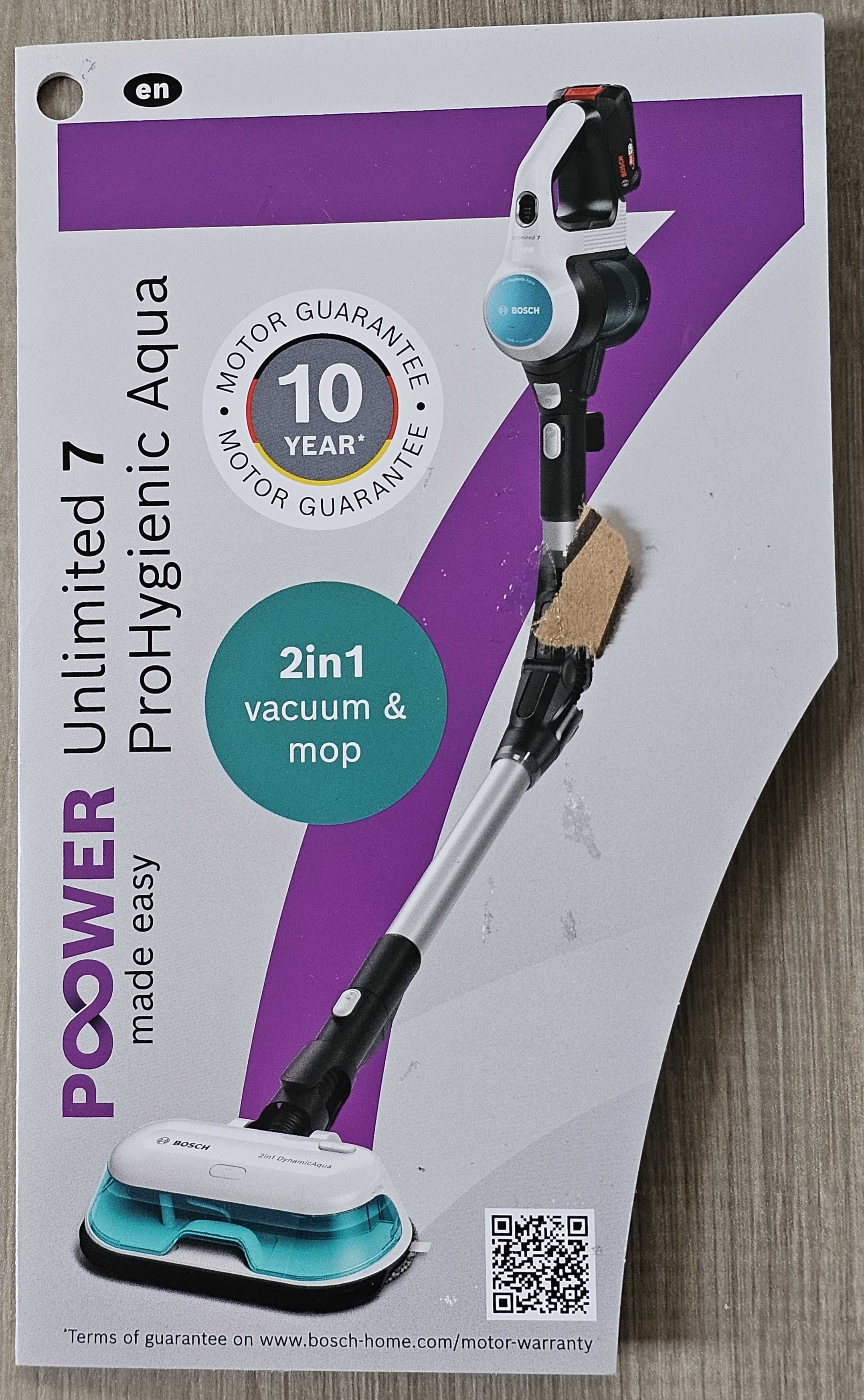 Акумулаторна прахосмукачка Bosch Unlimited 7 ProHygienic Aqua