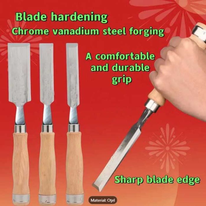 Set de 4 dălți pentru tâmplărie