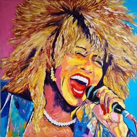 Тина, маслена картина, Pop Art Tina Turner, 65х65см