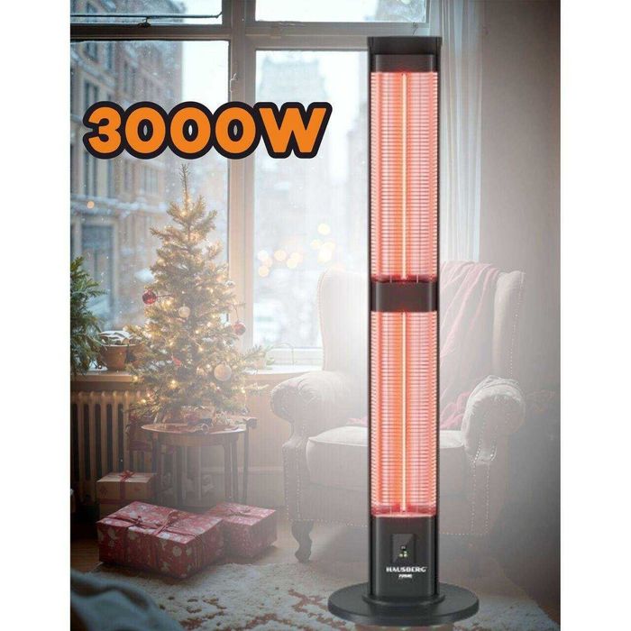 Radiator electric digital cu telecomanda Hausberg HB-8570NG, 3000W