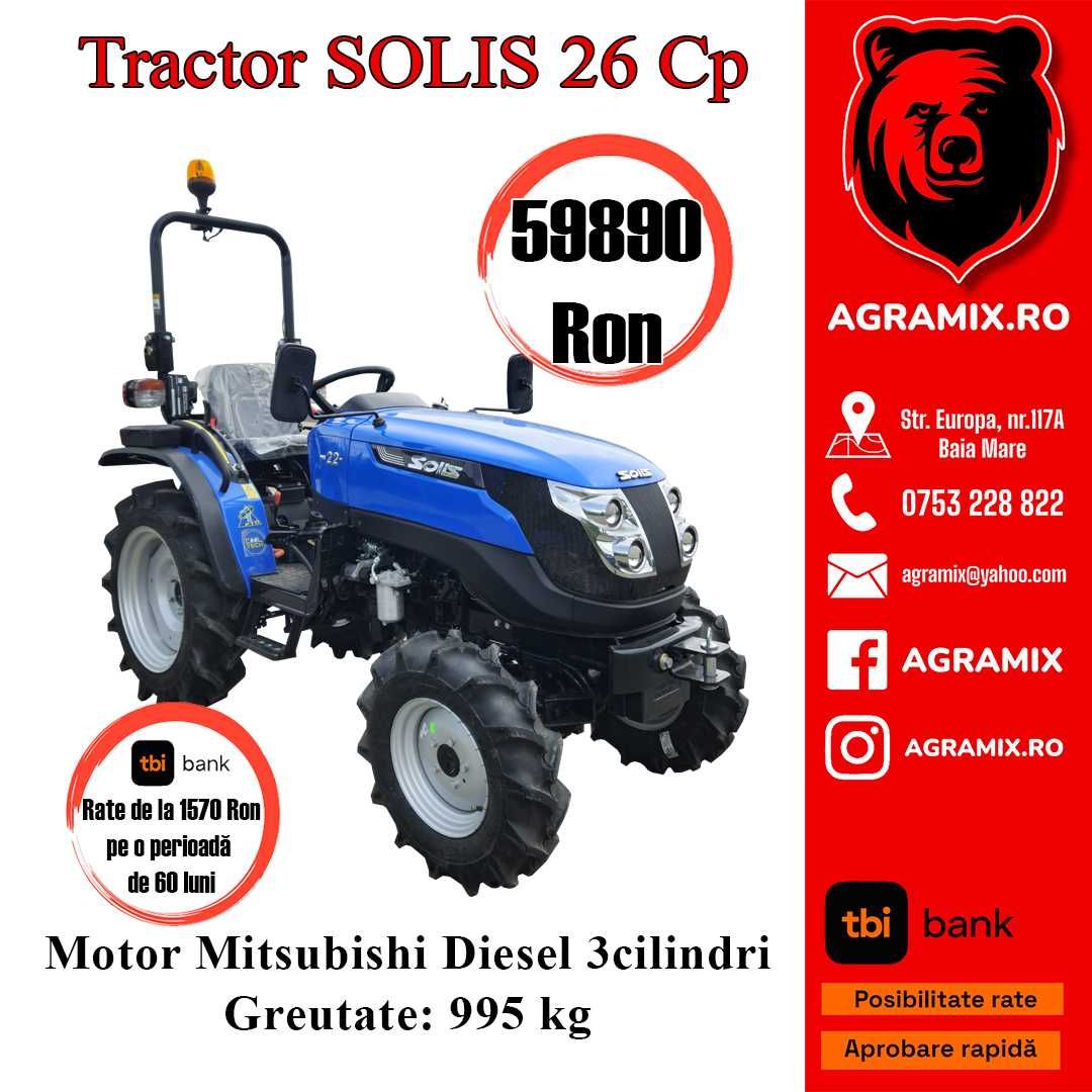 Tractor Solis NOU 26 CP fara cabina tractor 4x4 Solis AGRAMIX