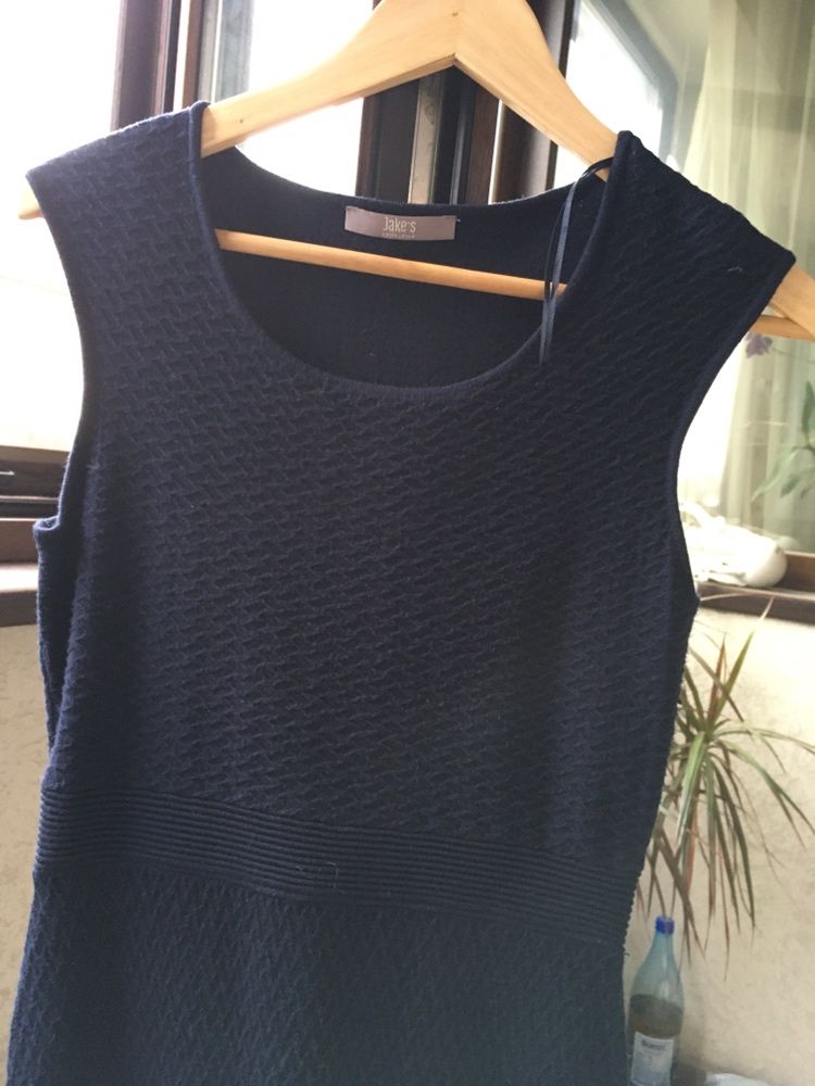 Rochie tricotata bleumarin