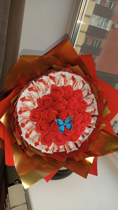 Букет из мыльных роз