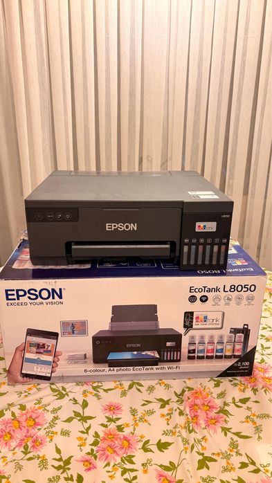 Imprimanta inkjet color foto CISS Epson EcoTank L8050, Wireless