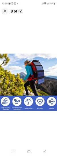 100W USB Сгъваем соларен панел за къмпингуване туризъм зарядно