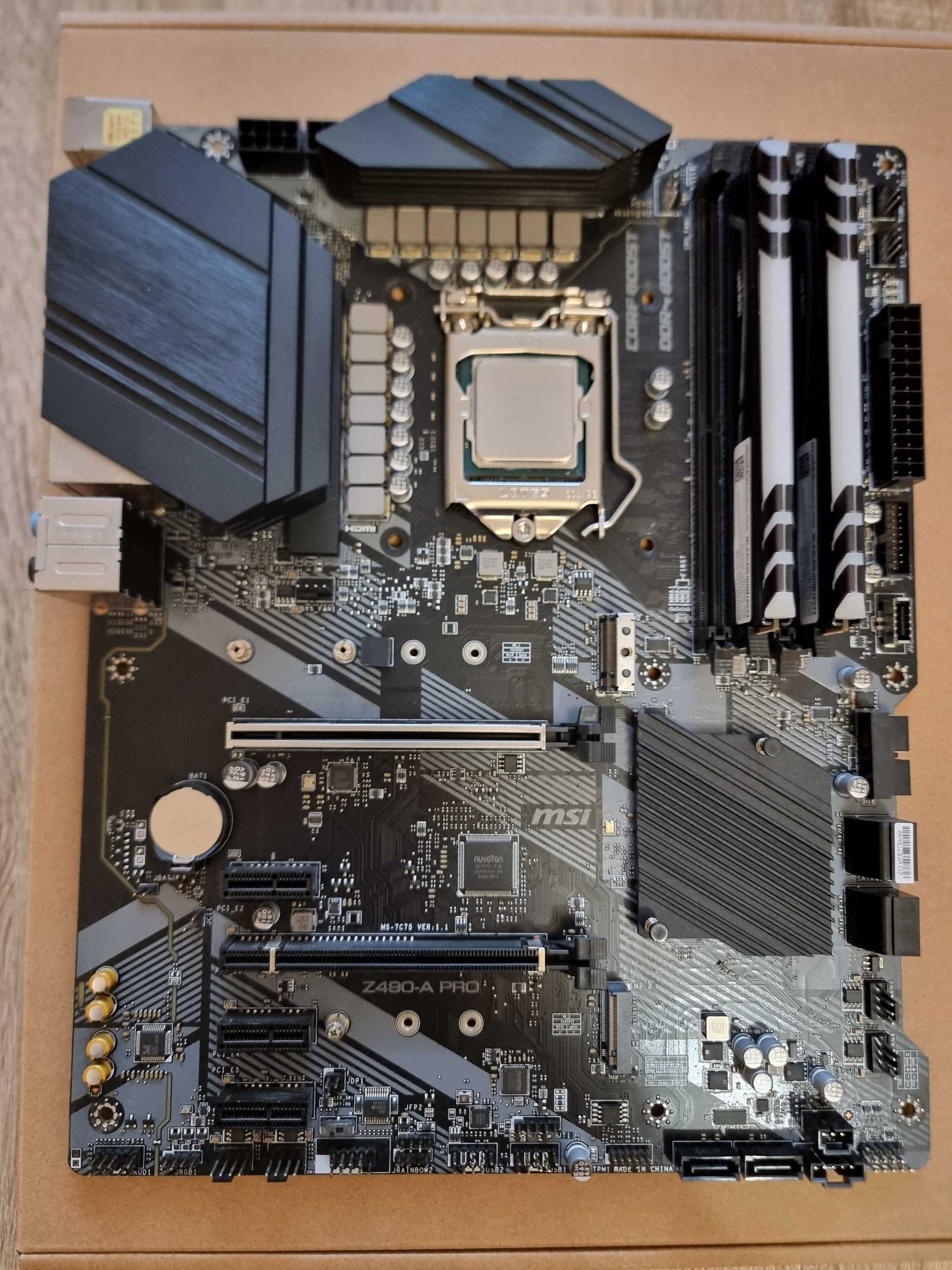 Intel i9 10850K(10900K)+Placa baza MSI Z490-A PRO+32GB 4000 CL18 RGB