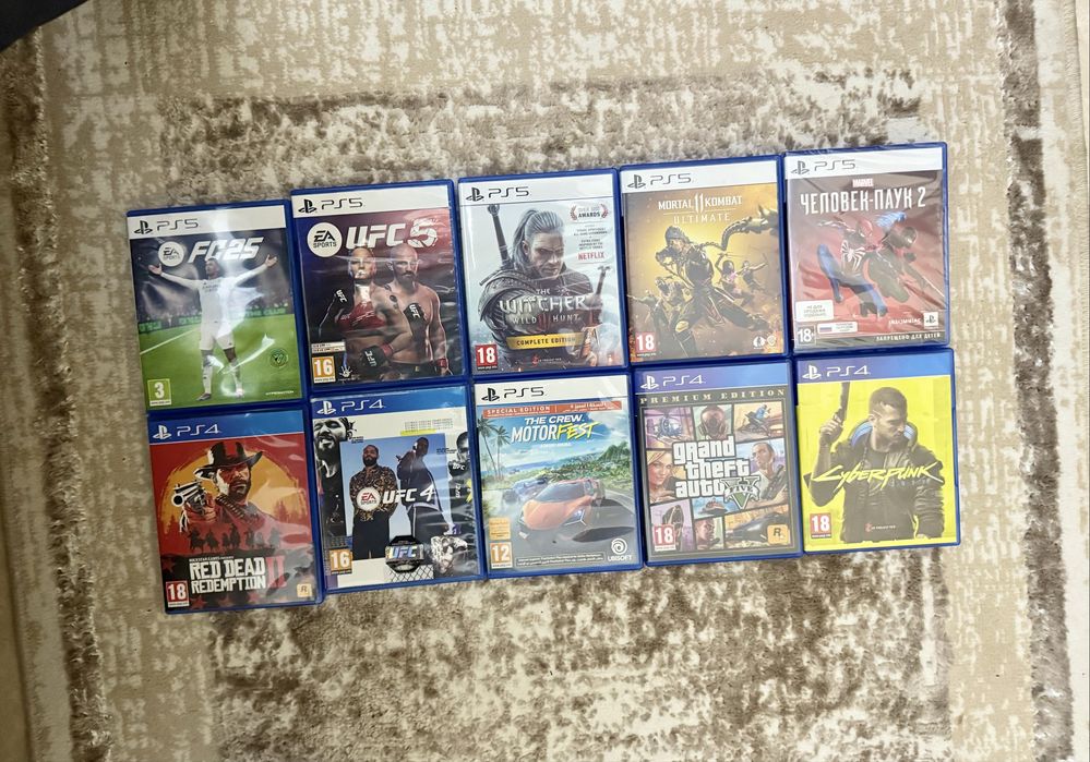 Игры на дисках на Playstation 5 ps 5 ps 4 пс Человек паук 2 Ufc 4 mk11