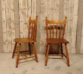 Scaune vechi din lemn masiv stil rustic