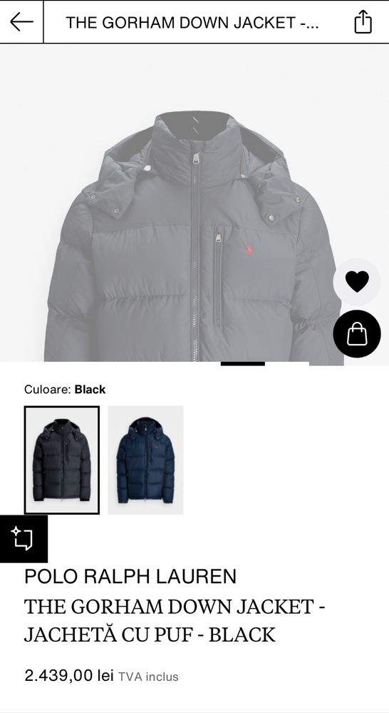 Jachetă cu puf Polo Ralph Lauren - The Gorham Down Jacket