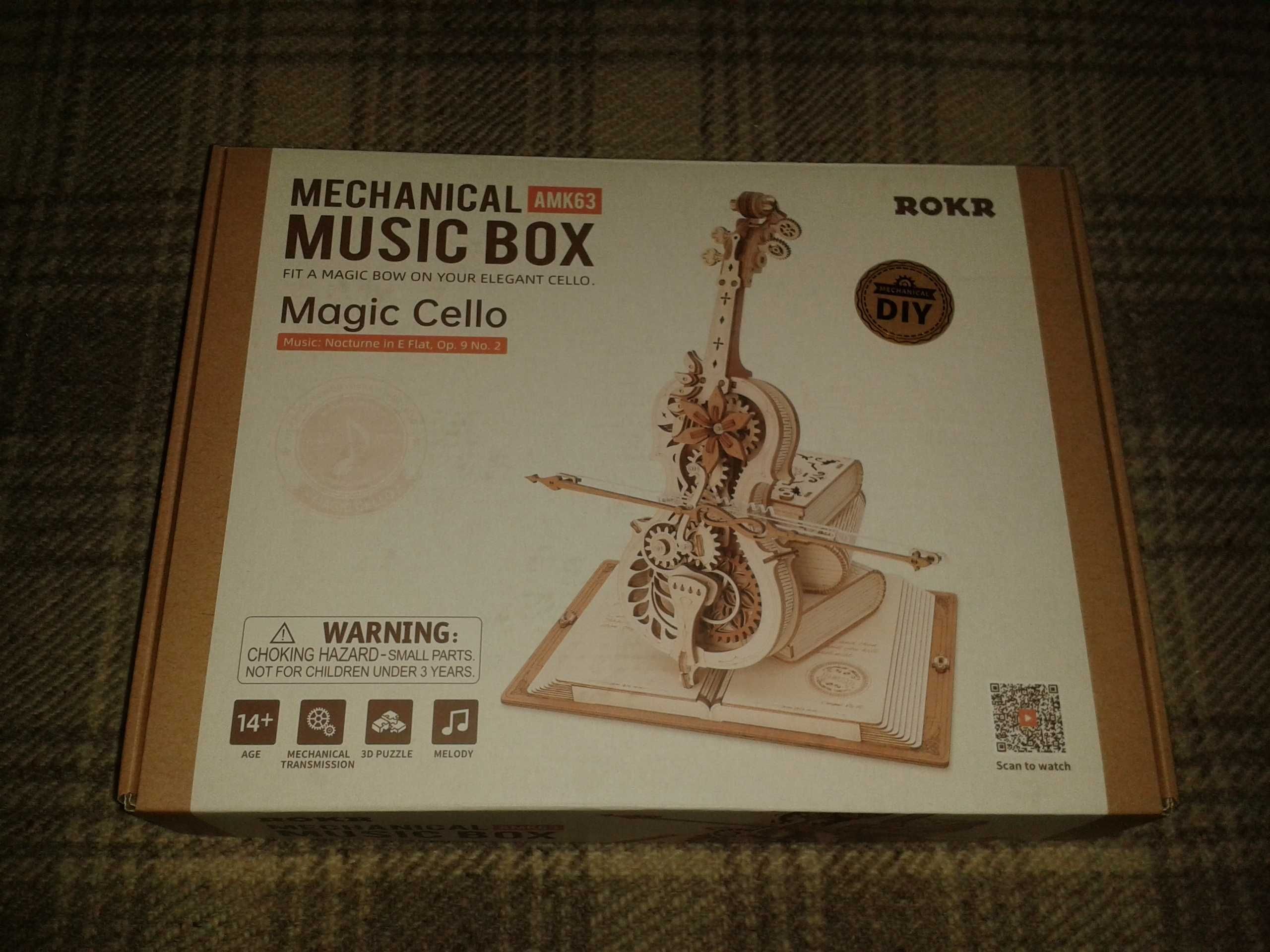 Дървен 3D пъзел ROKR Magic Cello/Вълшебно вилончело