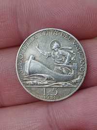 Moneda Argint 5 Lire 1931 Italia