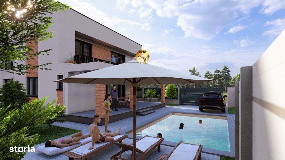 Vila in Bragadiru cu piscina, 450mp teren, LUX