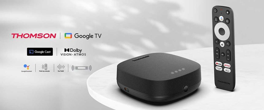 MediaPlayer TV THOMSON Streaming Box Plus 270. 4K. Google TV. Wi-Fi