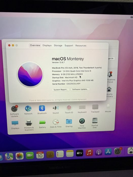 Macbook Pro 13inch 2019 full box conditie ca nou