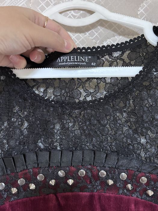 Платье бархат гипюр