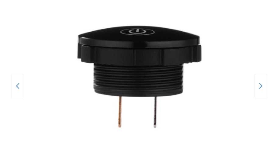 Voltmetru LED auto-moto-scuter 5-48Vcc cu buton oprit-pornit, Albastru