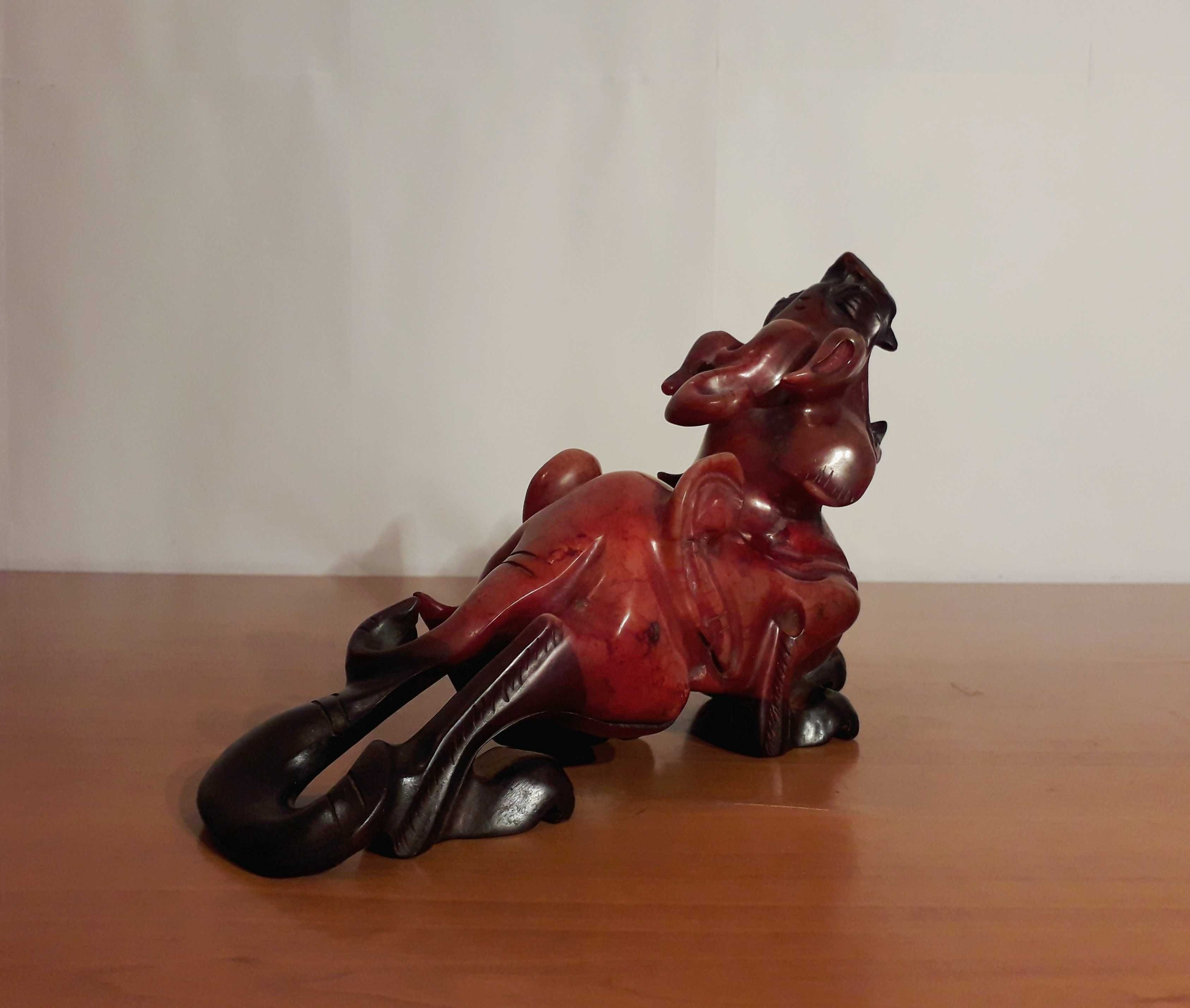 Statueta asiatica Feng Shui pt Afaceri |Dragonul Pi Xie | jad vechi