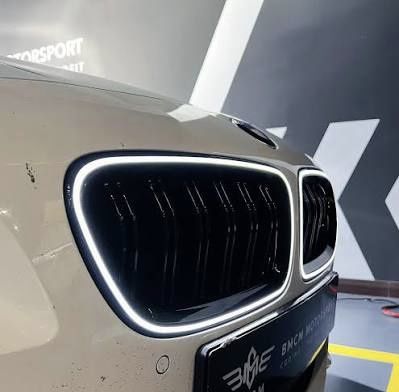 LED светещи двойни бъбреци BMW 5 F10 лед грил решетки бмв ф10 черни