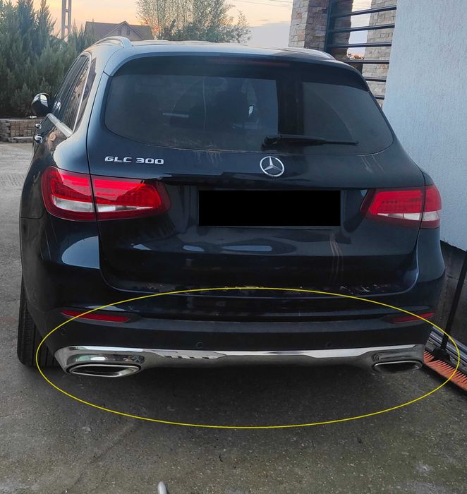 Ornament crom/ Spoiler/ fusta Bara spate MERCEDES GLC/ GLE X253 W253