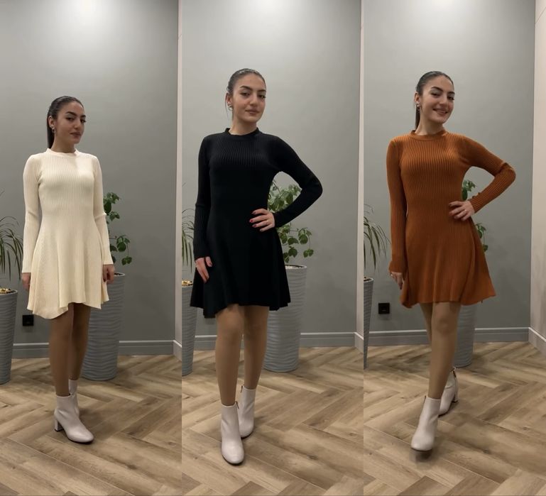 платье теплое с рукавами