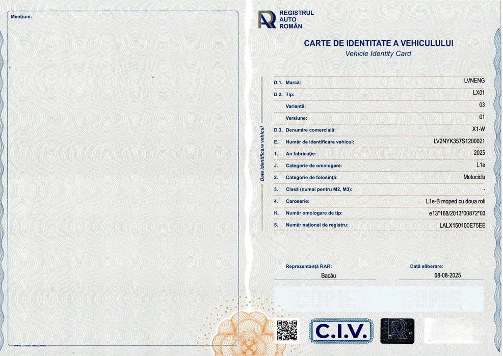 Scuter electric Lvneng LX01