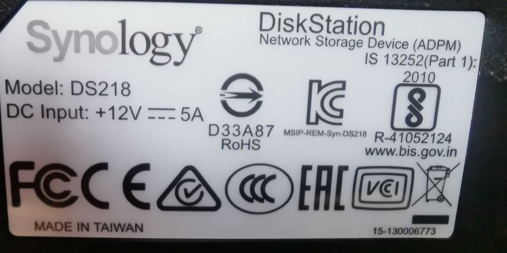 мрежови сторидж NAS Synology DS218, 2Gb DDR4 RAM, 2 bay